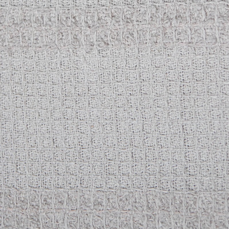 Foreside Home & Garden Hand Woven Gray Cotton Throw Blanket