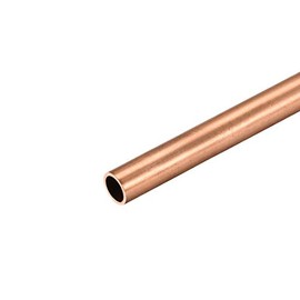 uxcell Copper Round Tube, 5mm OD 0.5mm Wall Thickness 300mm Long Straight Pipe Tubing