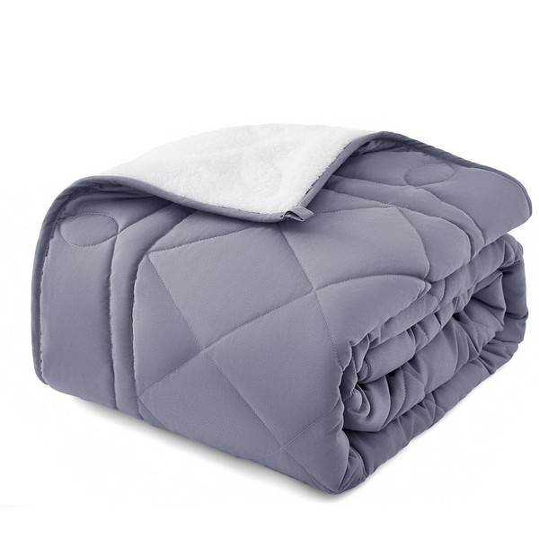 OMYSTYLE Sherpa Reversible Weighted Blanket, Cooling Heavy Blanket for Adults,