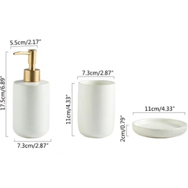 Accesorios de baño gris – Set de 4 piezas PATOFIN