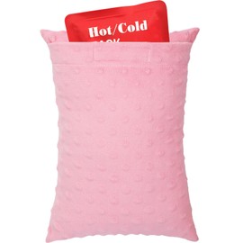 Tiny Hysterectomy Pillow Small Hysterectomy Recovery Must Haves Products Gifts Soft Post Surgery Pillows with Ice Pack Pocket for Abdominal Surgery Cushion Cough Pillow, Minky Dot Coral