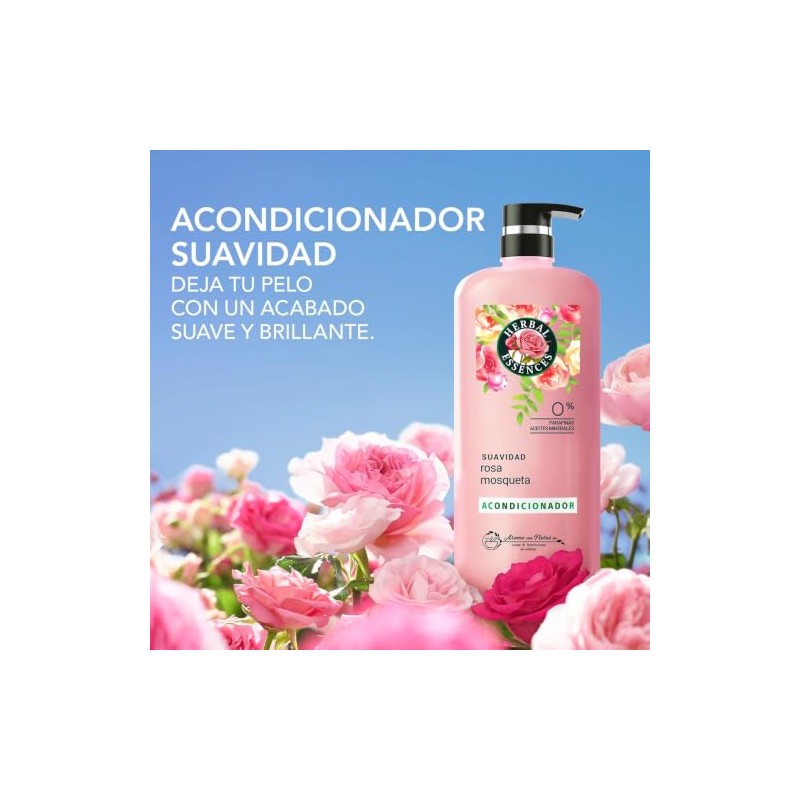 Herbal Essences Acondicionador Suavidad Rosa Mosqueta 600 ml