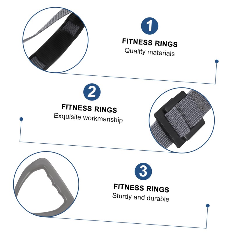 KOMBIUDA 2 Pcs Adjustable Gymnastic Rings with Thick Straps Premium