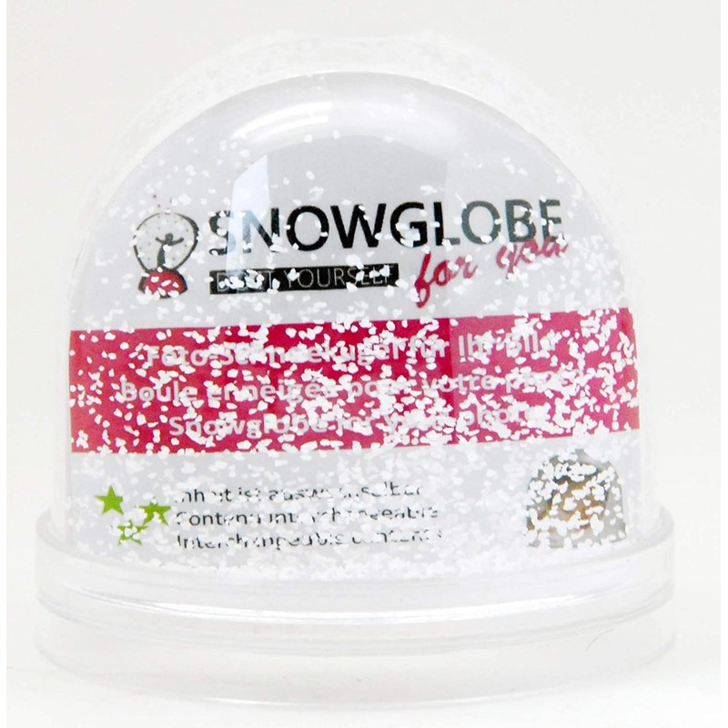 Large Photo Snow Globe with White Base and Snow –