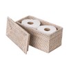 Kouboo La Jolla Rectangular Rattan Box, White-Wash Toilet Roll Storage