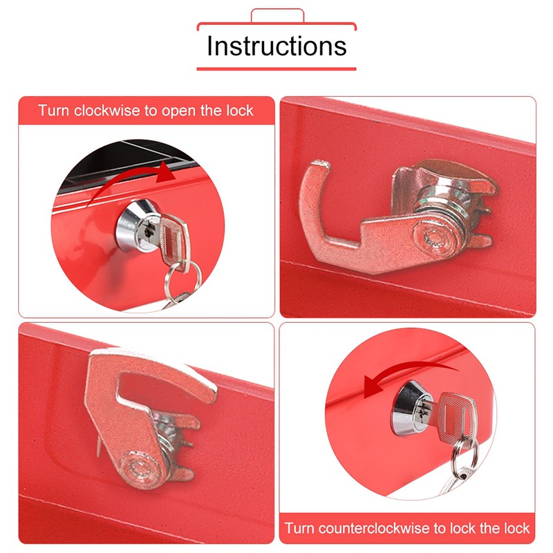 1Pc Mini Portable Iron Petty Lockable Cash Money Coin Safe