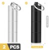 Set of 2 Mini Pill Box Key Ring (3 Compartments)