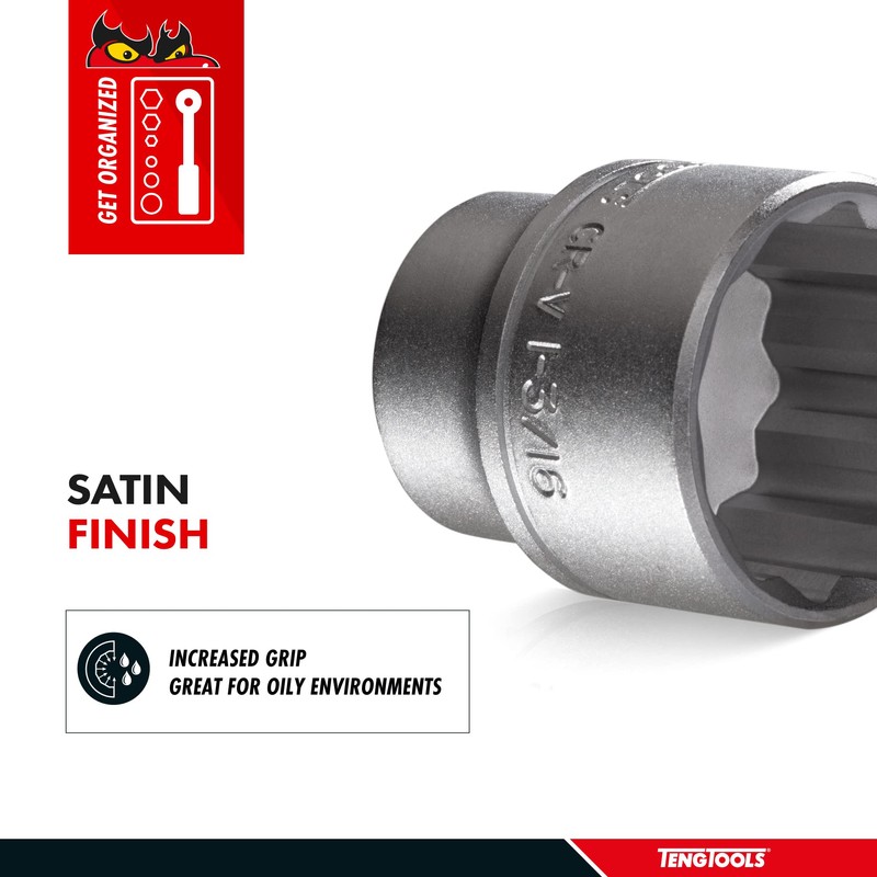 Teng Tools 13MM 1/4 Inch Drive 12 Point Metric Shallow