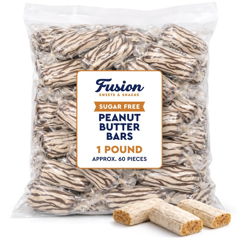 Sugar Free Peanut Butter Bars - 1 Pound Individually Wrapped