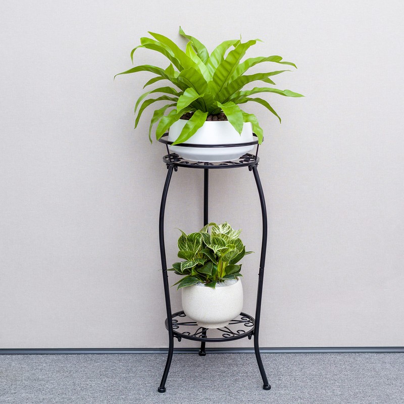 FaithLand 2 Pack Metal Plant Stands, Tall Planter Holder Indoor