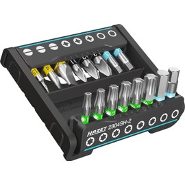 HAZET - Smart Holder 2304SH-2 I Practical Tool Holder 16 Pieces I Output: 6.3 (1/4 Inch) I Storage of Metal Parts, Order, Organisation I Made in Germany