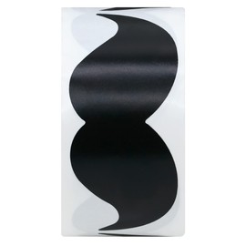 Hybsk 200pcs Fake Mustache Stickers 8cm x 4cm Black Moustache Baby Shower Little Man Themed Party Father's Day Labels (Black)