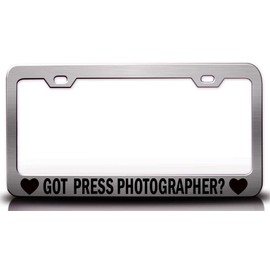 Custom Brother - GOT Press Photographer ? Metal Car SUV Truck License Plate Frame Ch h35