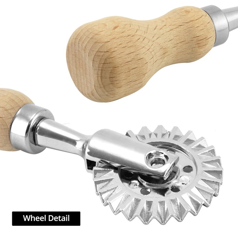 QWORK Ravioli Stamp Maker Cutter with Roller Wheel Set –