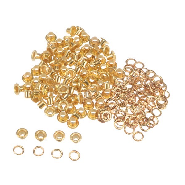 sourcing map Set of 100 Grommets Kit Metal Eyelets 3