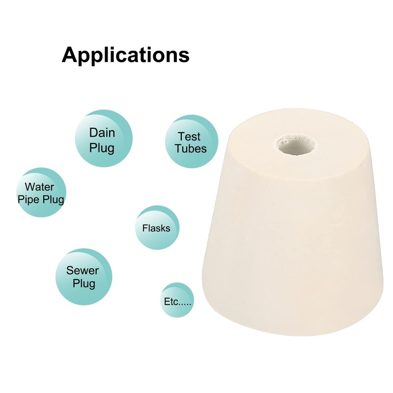 sourcing map Rubber Conical Plug 25 mm to 33 mm