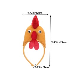 Gatuida Cartoon Rooster Headband for Easter Parties Fun Animal Costume Hair Accessory Lightweight Comfortable Wear for Festivals Performances Cosplay