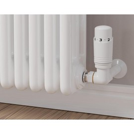 Thermostatic Radiator Valve Corner TRV White – Zeta