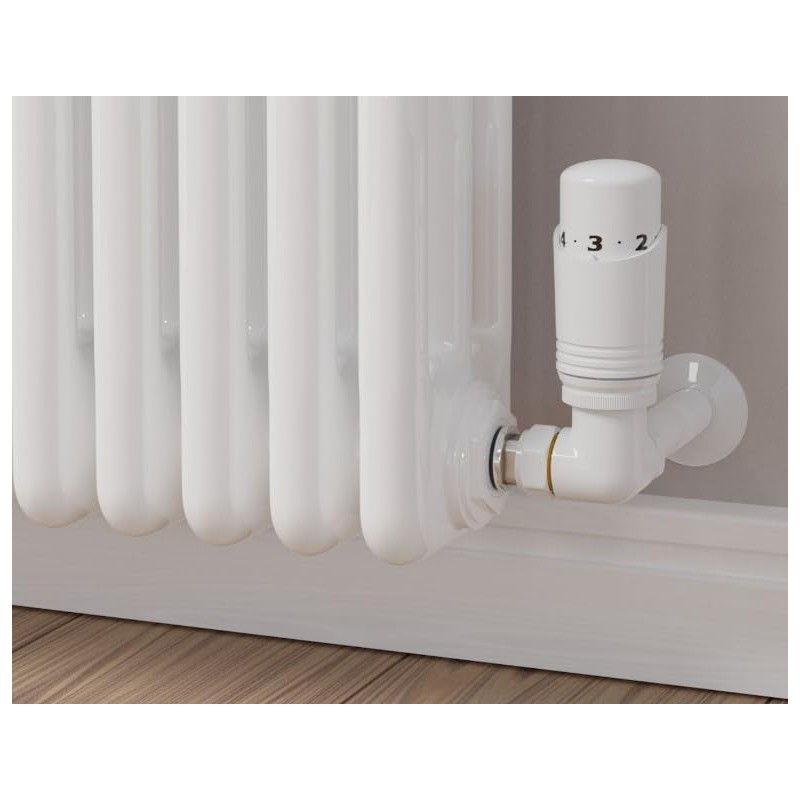 Thermostatic Radiator Valve Corner TRV White – Zeta
