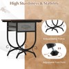 Tangkula Nightstand with Fabric Drawer, Industrial 2-Tier Bedside Table with