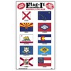Assorted State Flag Stickers 1 in x 1-1/2 in Vinyl