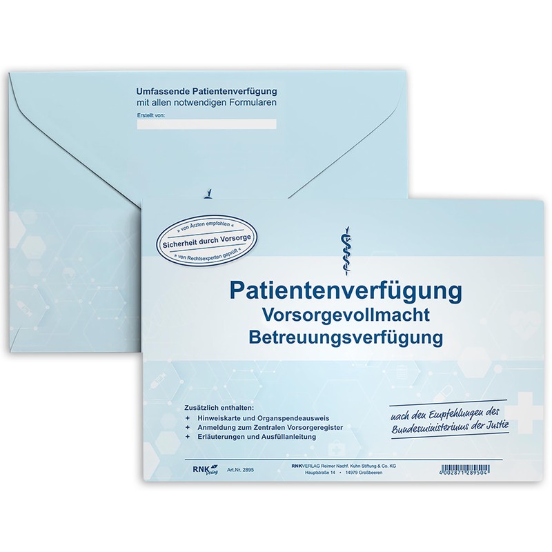 RNK 2895 Patient's Will Documents C5 with Registration Form for