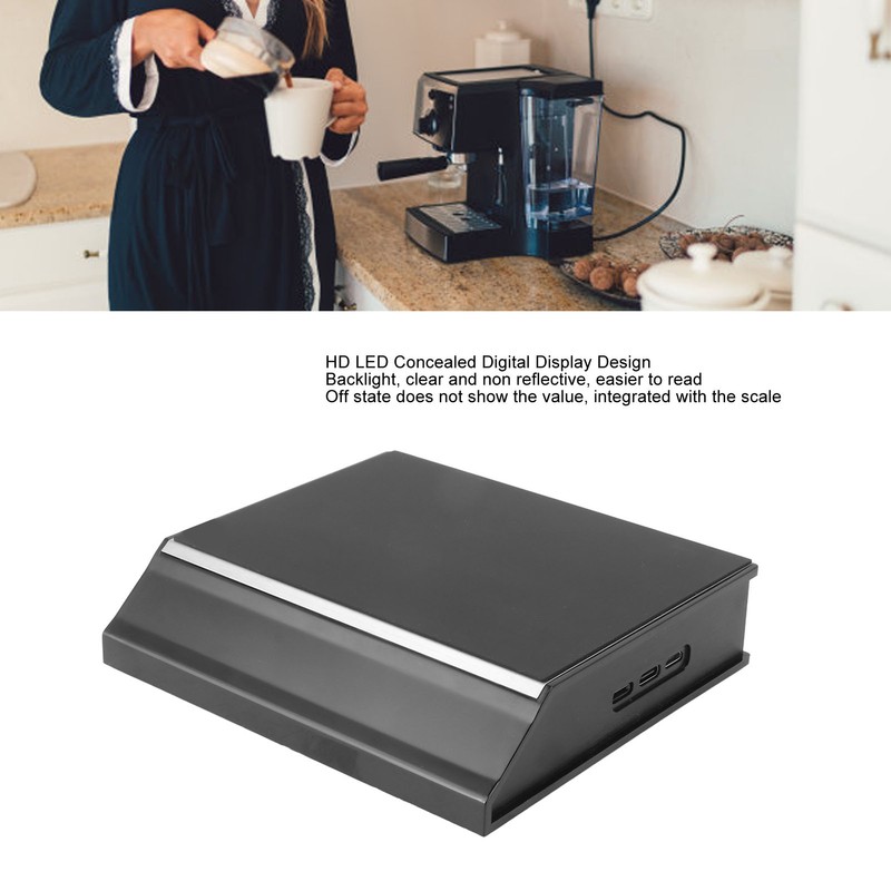 Coffee Scale Auto Timing Touch Button LED Digital Display Stainless