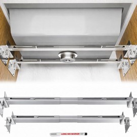 Aukivon Sink Support | Undermount Kitchen Sink Brackets | 28.0-39.4 inches(71-100CM) Heavy Duty Adjustable Stainless Steel Pole - Undermount Sinks Kit for Kitchen, Bathroom, 2 Packs