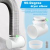 4" Dryer Vent Connector Kit with 90° Elbow - Heat-Resistant,