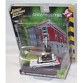 Johnny Lightning Diorama GH0STBUSTERS headquarters display set with Car 1:64 scale diecast model