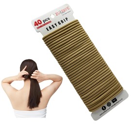 Blonde Hair Bands for Women, Hair Bobbles for Thick Hair, 4mm Snag Free Strong Hair Ties, No Damage Hair Band for Girls, Hairbands Women