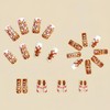 24 Pcs Christmas Press on Nails Short Square Fake Nails