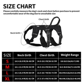 FEimaX Dog Harness No Pull Soft Padded Dog Vest for Medium and Large Dogs Training Walking, Easy Control Handle Reflective Adjustable No Choke Pet Harnesses with 3 Leash Clips