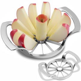 LIIGEMI Apple Slicer, 4.75-Inch 12 Blade Extra Large Apple Slicer and Corer，Heavy Duty Apple Cutter and Divider，Easy to Use, Time-Saving.