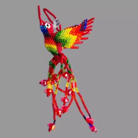 10 Hummingbirds, Beaded Hanging Figurine Ornament Czech Glass  Tail Dangles