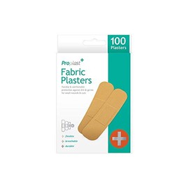ProPlast Fabric Plasters - Pack of 100 Assorted Sizes