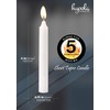 Hyoola Taper Candles - 6 Inch White Dripless, Unscented Dinner