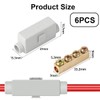 6 Pieces Through Connector, Cable Connector Terminal Block, ABS Housing,