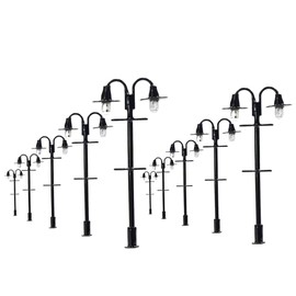 L310 10pcs Model Railway Lamppost lamp HO N 5.5cm 12v model outdoor lights model buliding kit street light