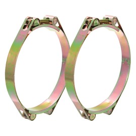 sourcing map 2Pcs T-Bolt Hose Clamps, 150-160mm/5.91"-6.3" ID Range, Carbon Steel Radiator Hose Clamp Intake Clamp for Truck Exhaust
