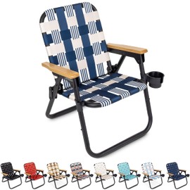 GoSports Outdoors WOVN Beach Backpack Chair - Premium Folding Camping Chair - 9 Styles Available - LIDO