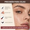 Erinde Lápiz de Cejas 4D Líquido con Efecto Microblading, 03#Black