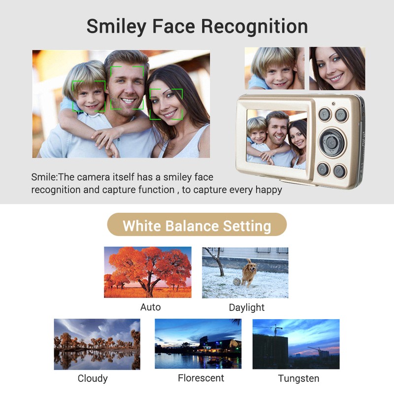 2.4in Digital Camera 1080P Video 16MP Photos 16X Digital Zoom