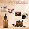 NOOEEISS 6 Pcs 1oz Amber Glass Eye Dropper Bottle, Tincture