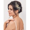 Unicra Peine de novia plateada para el pelo, accesorio para