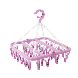 32 Clip Folding Hanger Drying Clip Multifunctional Windproof Hanger Socks Clip Coat Hanger