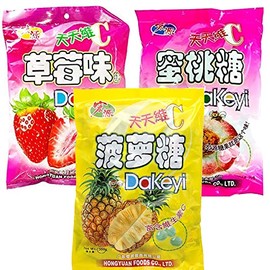 Hong Yuan Strawberry,Pineapple,Peach, Classic Hard Candy