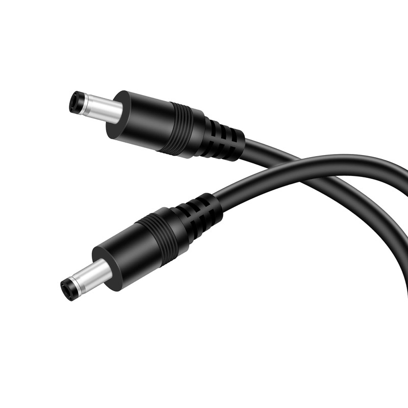 18AWG 2-Pack 6FT DC Power Cable Male to Male, 5.5mm