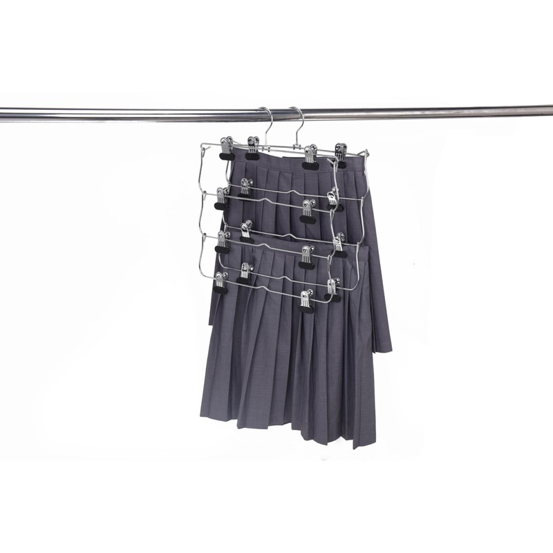 Quality Hangers Slack Hangers 2-Pack | 4 Tier Pant Hangers