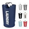 DOKEHOM 90L Large Laundry Basket, Collapsible Laundry Bag, Freestanding Tall